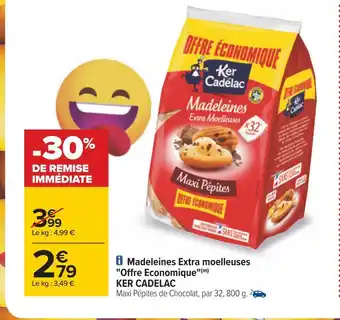 Carrefour Ker cadelac madeleines extra moelleuses offre