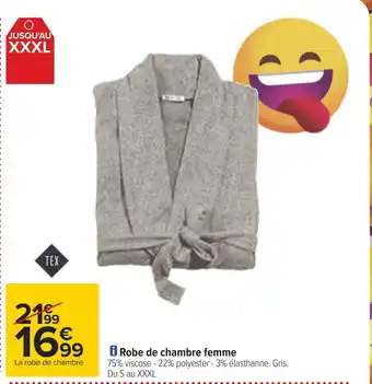 Carrefour Tex robe de chambre femme offre