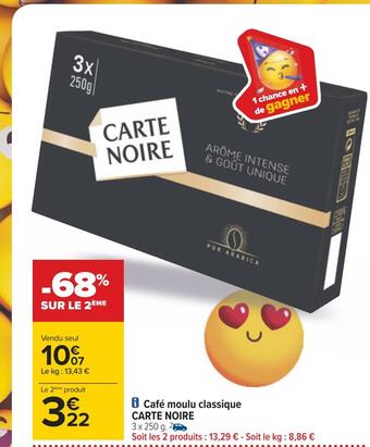 Carte noire café moulu classique