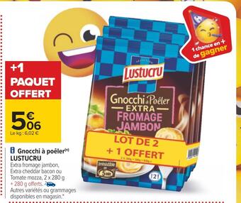 Carrefour Lustucru gnocchi à poêler offre