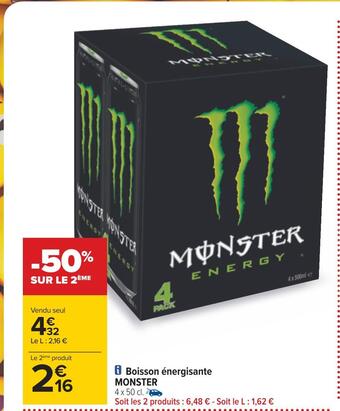 Carrefour Monster boisson énergisante offre