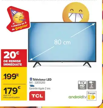 Carrefour Tcl téléviseur led offre