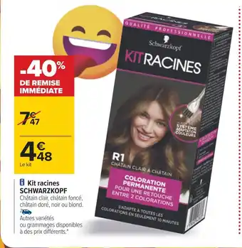 Carrefour Schwarzkopf kit racines offre