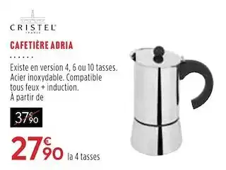 Culinarion Cristel cafetière adria offre