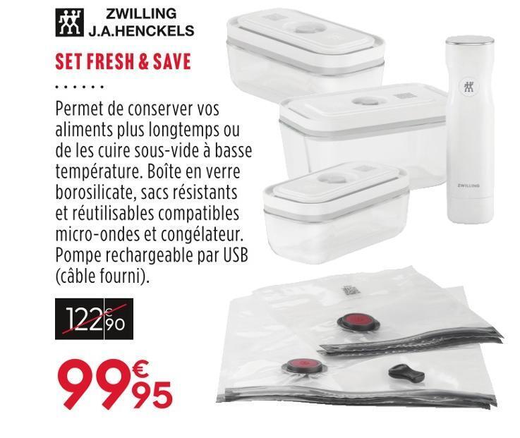 Promo Zwilling set fresh & save chez Culinarion