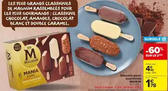 Carrefour Market Magnum bâtonnets glacés assortiment offre
