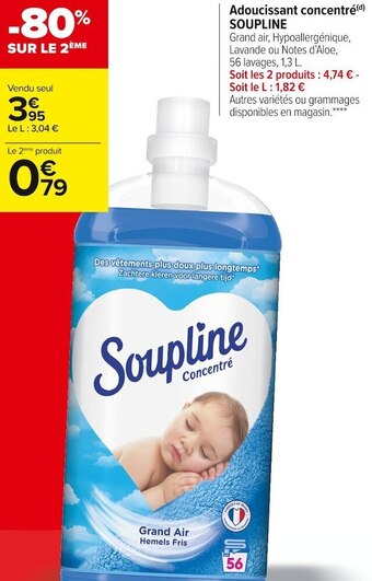 Carrefour Market Soupline adoucissant concentré offre