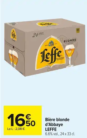 Leffe bière blonde d’abbaye