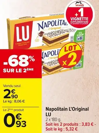 Carrefour Market Lu napolitain l’original offre