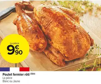 Poulet fermier rôti