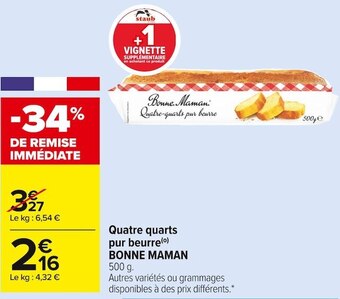 Bonne maman quatre quarts pur beurre