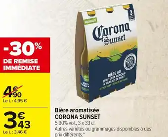 Corona sunset bière aromatisée