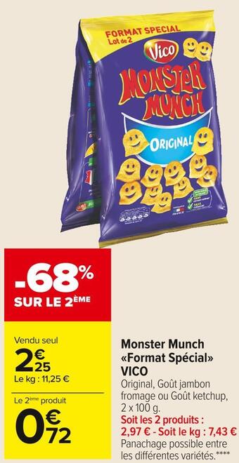 Carrefour Market Monster munch format spécial offre