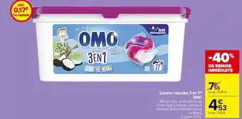Carrefour Market Omo lessive capsules 3 en 1 offre