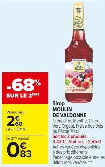Carrefour Market Moulin de valdonne sirop offre