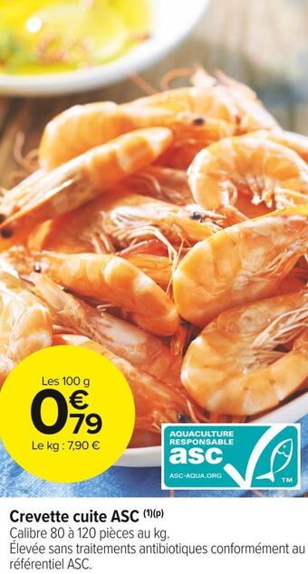 Carrefour Market Crevette cuite asc offre