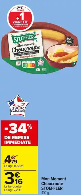 Carrefour Market Stoeffler mon moment choucroute offre