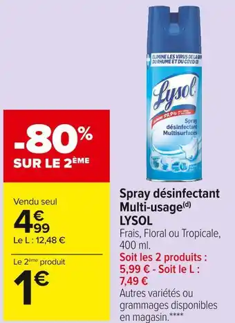 Lysol spray désinfectant multi-usage
