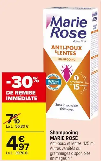 Carrefour Market Marie rose shampooing offre