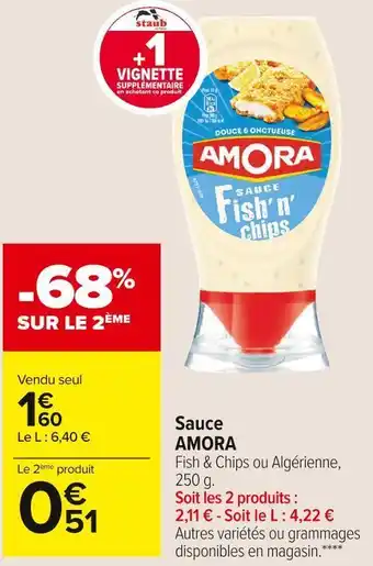Carrefour Market Amora sauce offre