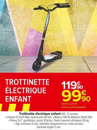 Carrefour Market Trottinette électrique enfant offre