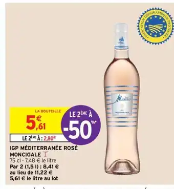 IGP méditerranée Rosé Moncigale