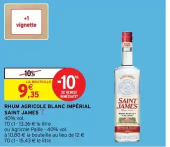 Rhum Agricole Blanc Impérial Saint James