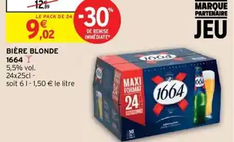 Intermarché Bière Blonde 1664 offre