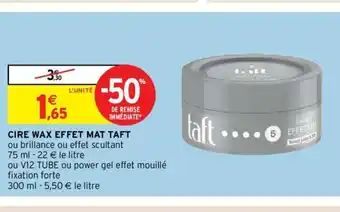 Cire Wax effet Mat Taft