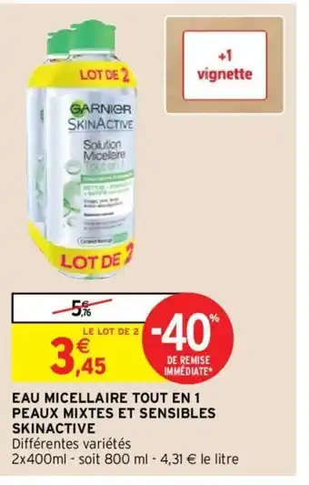 Eau Micellaire Tout En 1 Peaux Mixtes Et Sensibles Skinactive