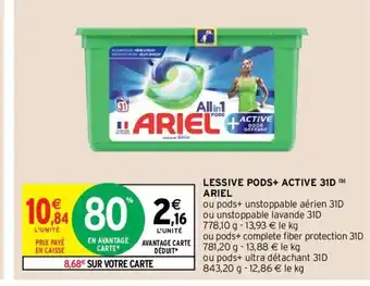 Intermarché Lessive Pods+ Active 21d Ariel offre