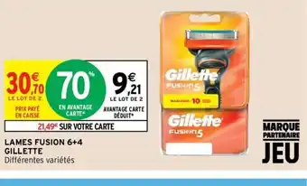 Intermarché Lames Fusion 6+4 Gillette offre