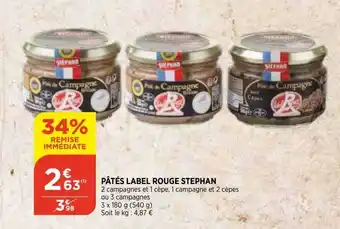 Pâtés label rouge stephan