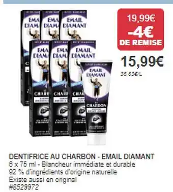 Costco Dentifrice au charbon - émail diamant offre