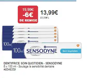 Costco Dentifrice soin quotidien - sensodyne offre