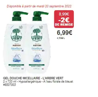 Costco Gel douche micellaire - l'arbre vert offre