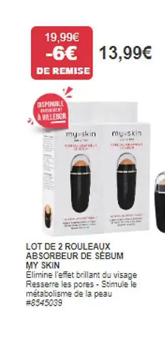 Costco Lot de 2 rouleaux absorbeur de sébum my skin offre