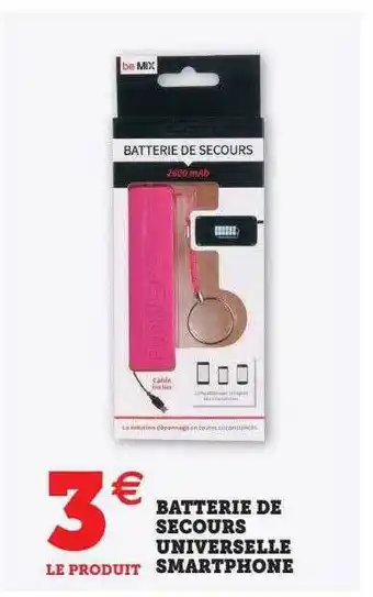 Hyper U Batterie de secours universelle smartphone offre