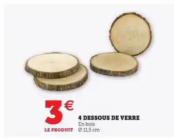 Hyper U 4 dessous de verre offre