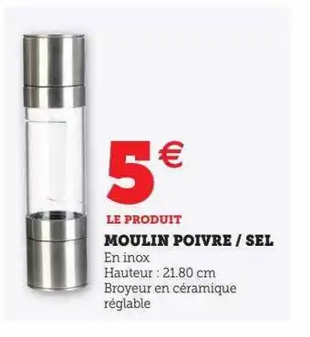 Hyper U Moulin poivre-sel offre