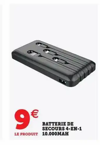 Hyper U Batterie de secours 4-en-1 10.000 mah offre