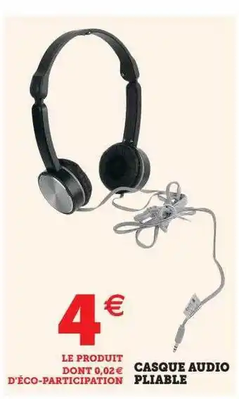 Hyper U Casque audio pliable offre