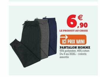 Hyper U Pantalon homme offre