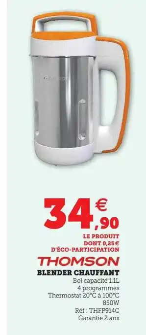 Hyper U Blender chauffant thomson offre