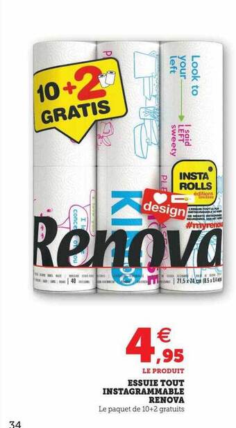 Hyper U Essuie-tout instagrammable renova offre