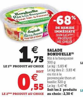 Hyper U Salade bonduelle offre