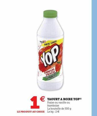Hyper U Yaourt à boire yop offre