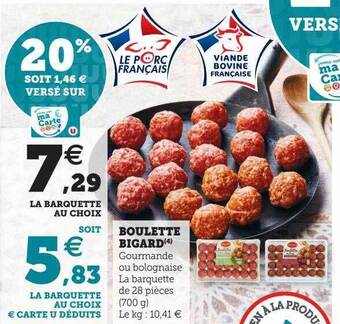 Hyper U Boulette bigard offre