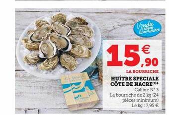 Hyper U Huître spéciale côte de nacre offre