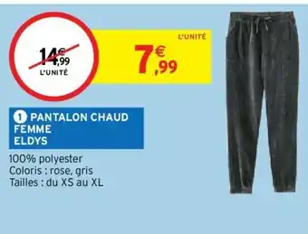 Intermarché Pantalon Chaud Femme Eldys offre